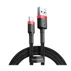 Kabel BASEUS USB-A Lightning Cafule 2.4A 1m Czarno-czerwony - pic 1