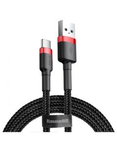 Kabel BASEUS USB-A USB-C Cafule Quick Charge 3.0 2A 2m Czarno-czerwony - pic 1