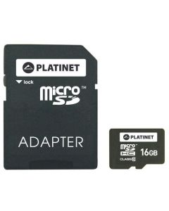 Karta pamięci PLATINET microSDHC 16GB Class 10 z adapterem - pic 1